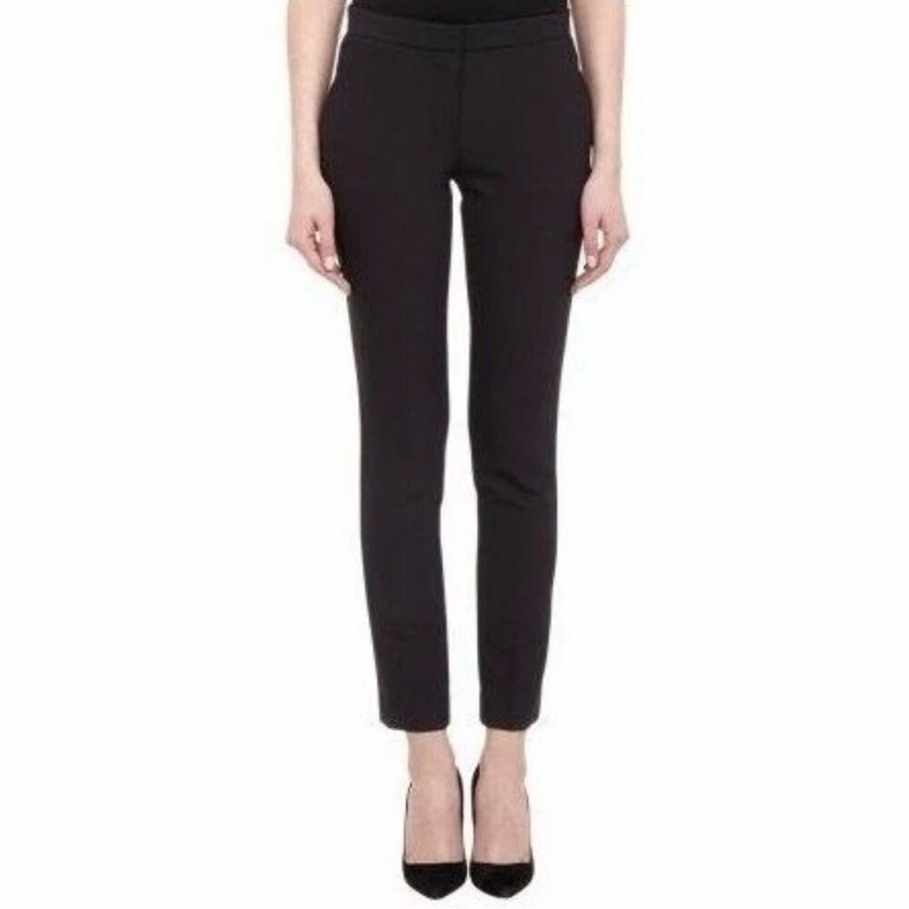 The Row Fordan Black Stretch-Scuba Slim-Leg Pants size XS Straight Ankle Crop